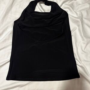 Aritzia Black Halter Blouse